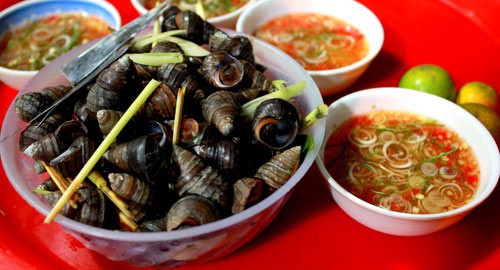 Mắm chấm ốc ngon tuyệt