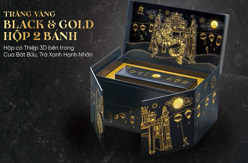 Hộp Trăng Vàng Kinh Đô BLACK & GOLD 2 bánh