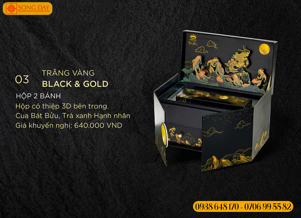 Hộp Trăng Vàng Kinh Đô BLACK & GOLD 2 bánh