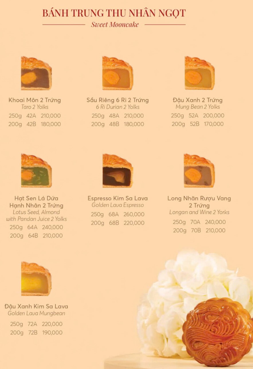 bánh trung thu brodard lẻ nhân ngọt