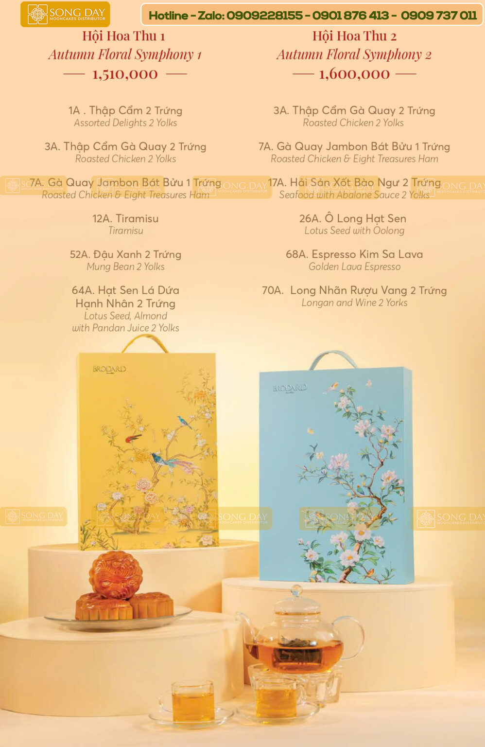 combo bánh trung thu hội hoa thu brodard