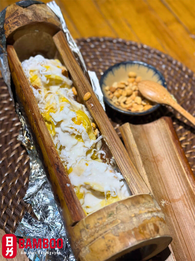 sầu riêng nướng ống tre có ngon không