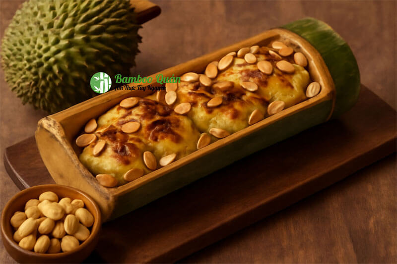 sầu riêng bơ bắp nướng ống tre