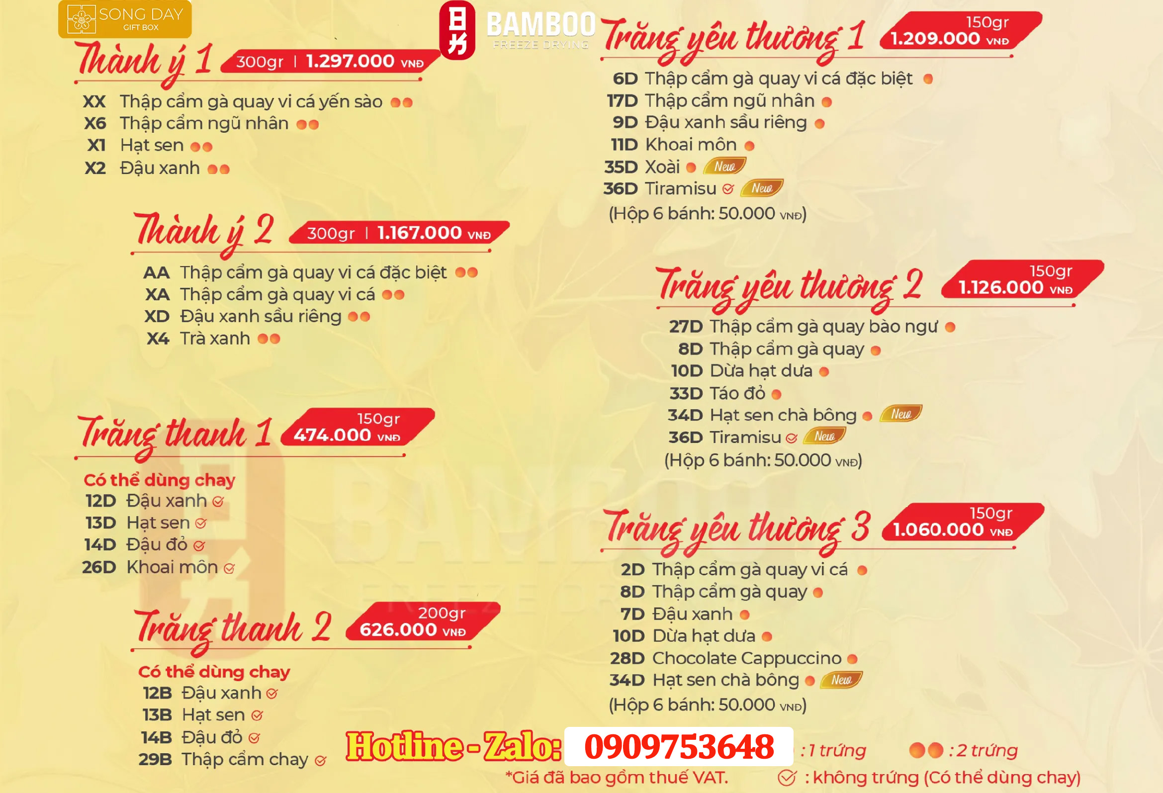 combo bánh trung thu givral 6 bánh